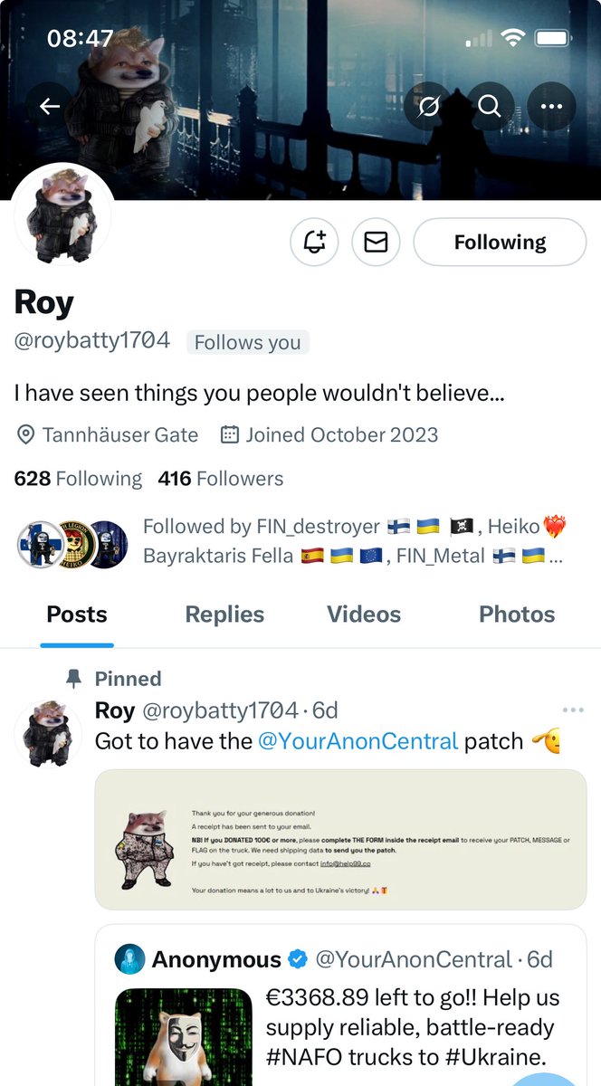 Welcome to the fellaship <a href="/roybatty1704/">Roy</a> !
Thank you for supporting Ukraine.
Excellent forging by <a href="/maggenpie/">maggenspies</a>