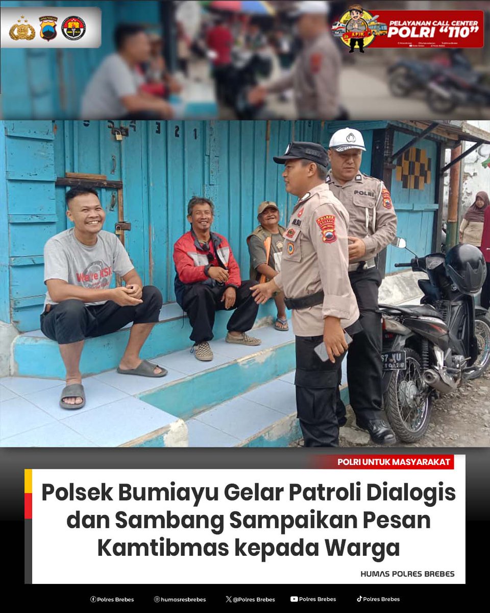 Polsek Bumiayu Gelar Patroli Dialogis dan Sambang Sampaikan Pesan Kamtibmas kepada Warga

@divisihumaspolri
@humas_poldajateng

#polresbrebes
#polresbrebesapik
#bhabinkamtibmas
#humaspolri
#polriuntukindonesia
#polrihadir
#polisiindonesia
#PolriPresisi
#brebeshariini