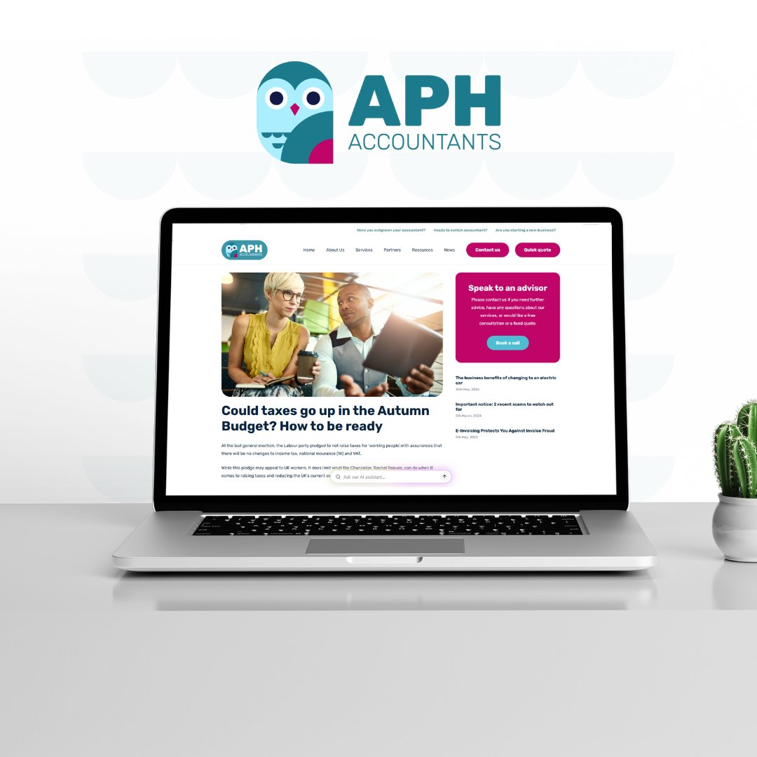 What changes are coming in the Autumn Budget on Nov 26? 🤔 While individual taxes may be safe, UK businesses could face tax hikes. Could this affect you? 
Read more: rebrand.ly/c32f9f  #AutumnBudget #TaxPlanning #APHAccountants