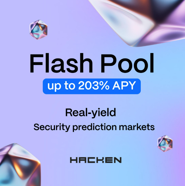 FlashPool <a href="/hackenclub/">Hacken🇺🇦</a> ( $HAI )DUALDEFENSE has set a brand new standard in Web3 security! 🚨

With FlashPools, get up to 200% APY in just 30 days thanks to Security Prediction Market Pools.
Yields come from real returns and are backed by one of the strongest security teams in the