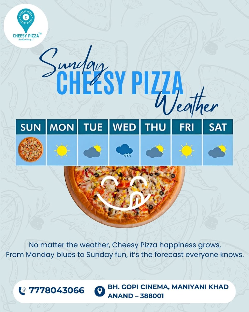 Cheesy190921's tweet photo. Forecast for Food🍕 https://t.co/FjT79Iz9ti