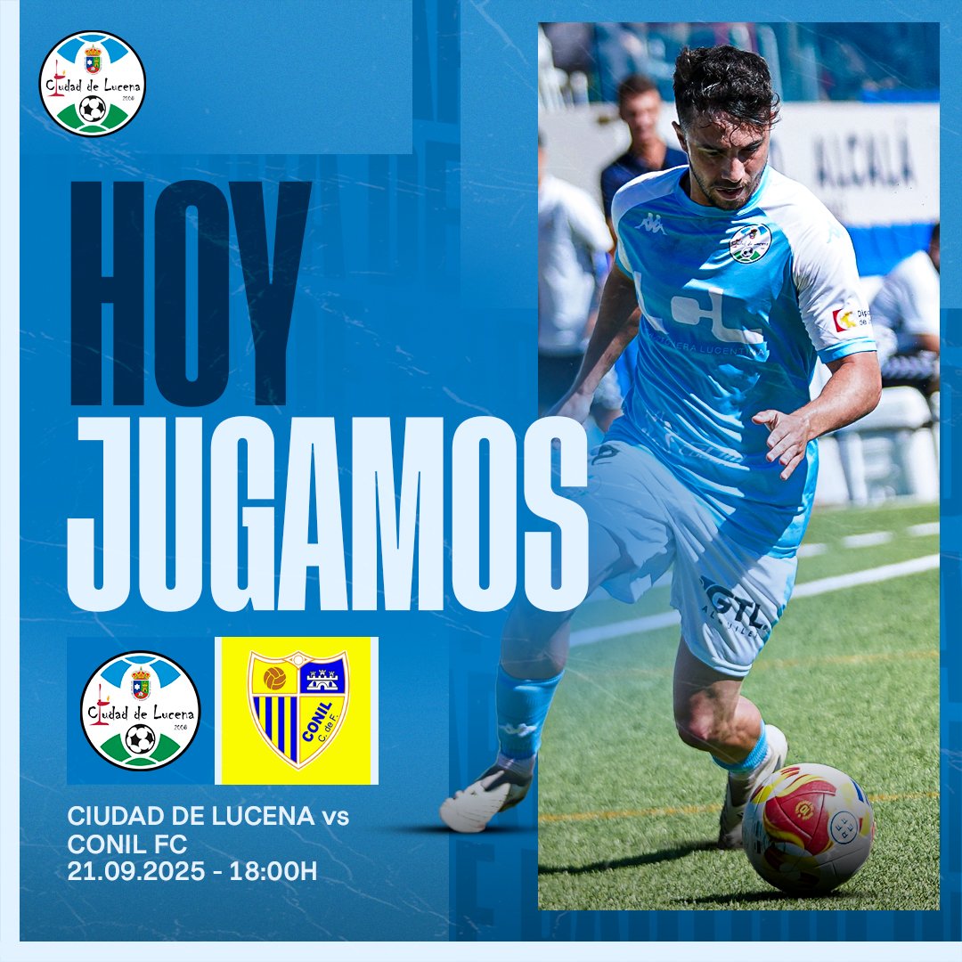 📣 𝙈𝘼𝙏𝘾𝙃𝘿𝘼𝙔 | 🆚 <a href="/conilcfoficial/">Conil C.F.</a>

⚽ 3ª Jornada
🏟️ Estadio Ciudad de Lucena 
⏰ 18:00h
🎟️ cdlucena.compralaentrada.com/eventos/17039/…
📺 webdirecto.com/partido/jornad…