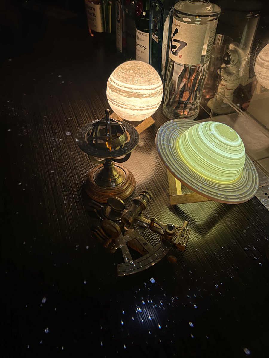 惑星ランプと天文道具