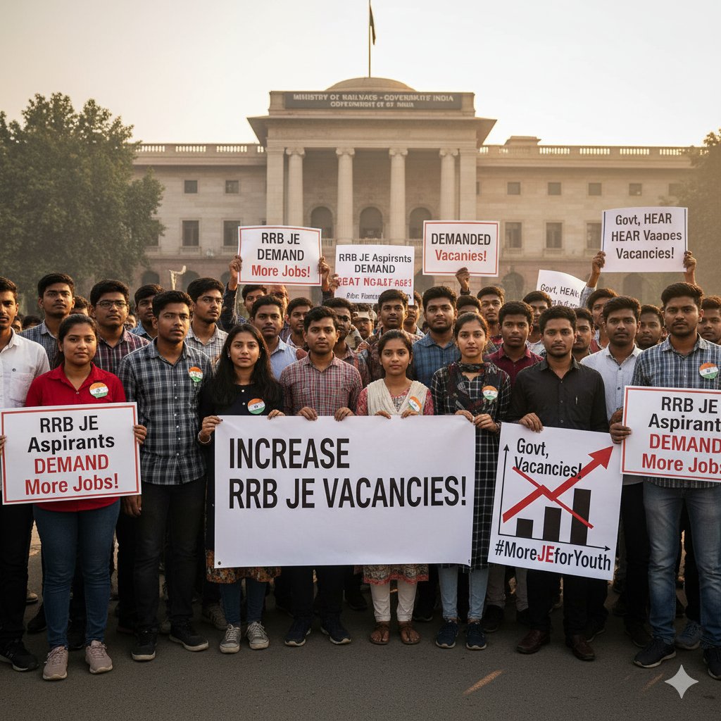 ashishtwari1997's tweet photo. #RRBJE_VACANCY_INCREASE
RRB JE 2025 में 2570 Vacancies का Notice आया है जबकी Govt Data के अनुसार 18500 JE &amp; SSE की Posts Vacant है
हम Vacancies बढ़ाने की मांग करते हैं। https://t.co/eyjuAXBw1g