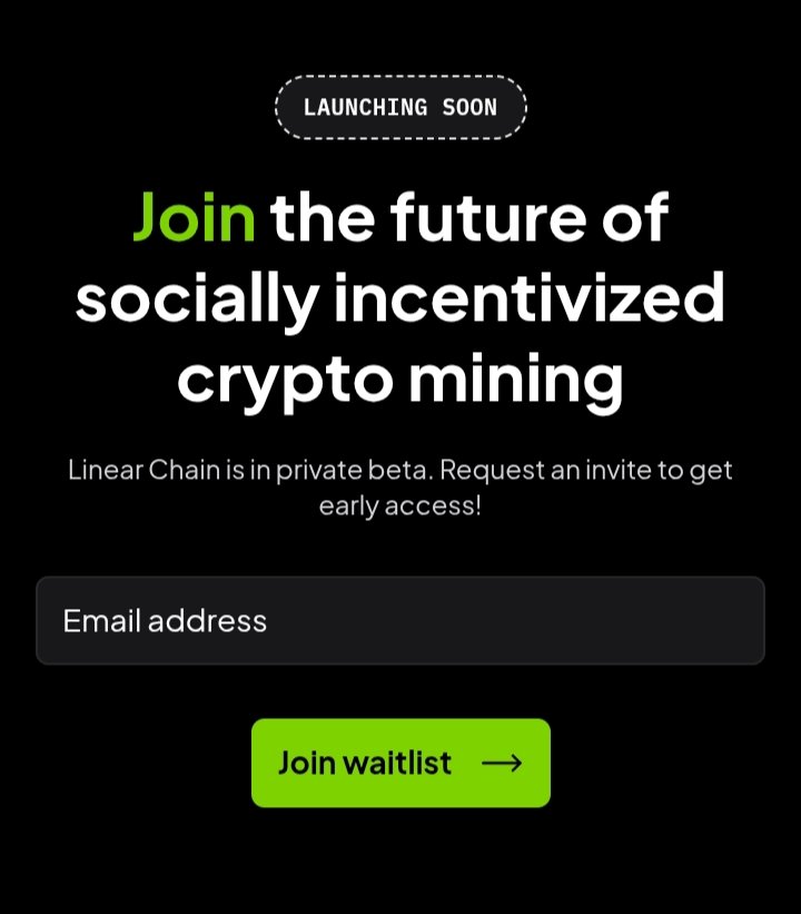 B@¥~G€N!U$ | (🍊,💊) (@cryptonanite) on Twitter photo Some project will reward you for just joining a waitlist just like Bubblemap.
<a href="/Linearchain/">Linearchain</a> could be one of them.
Join now before it's over
Stage 2 is almost here.
Submit your email here:
waitlist.minelinear.com/okchinedu5gmai…
Then follow their social accounts.
That's all for now ✅ Some project will reward you for just joining a waitlist just like Bubblemap.
<a href="/Linearchain/">Linearchain</a> could be one of them.
Join now before it's over
Stage 2 is almost here.
Submit your email here:
waitlist.minelinear.com/okchinedu5gmai…
Then follow their social accounts.
That's all for now ✅
