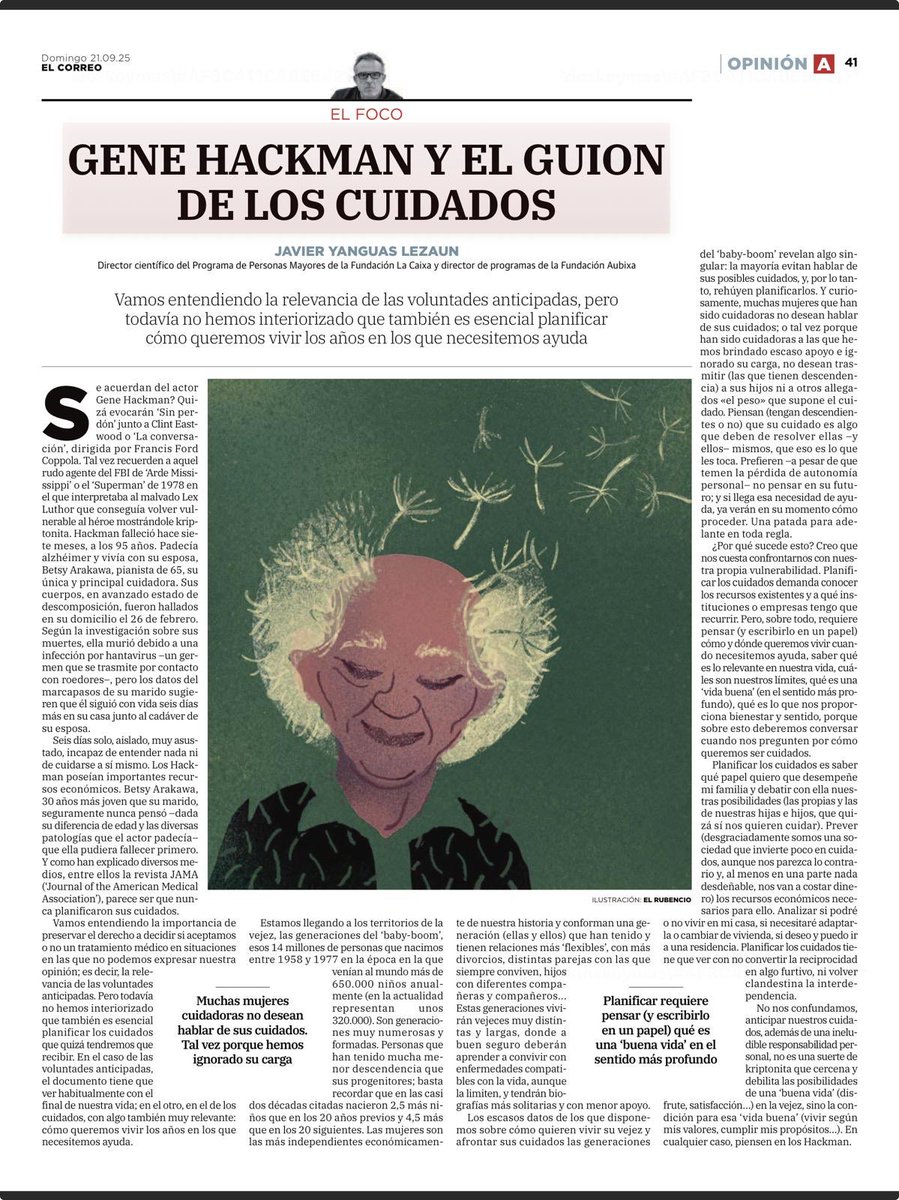 JaviYanguas's tweet image. Día Internacional Enfermedad de Alzheimer
Gracias a Pedro M. Cano Descendes y Marije Goikoetxea
#Cuidados
#Demencia 
#PersonasMayores