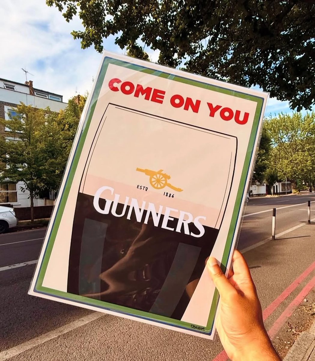 ☘️ Competition Time ☘️ 

This week I’m giving away a copy of my most popular print!

Come On You Gunners!

If The Arsenal beat City today, I’ll choose a follower at random. To enter:

🔄 RT
🗣️ Comment your score prediction
