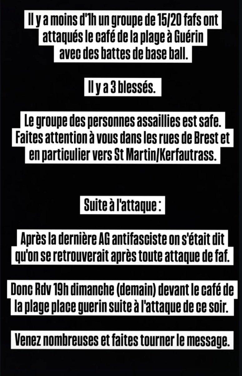 Ça continue à Brest...