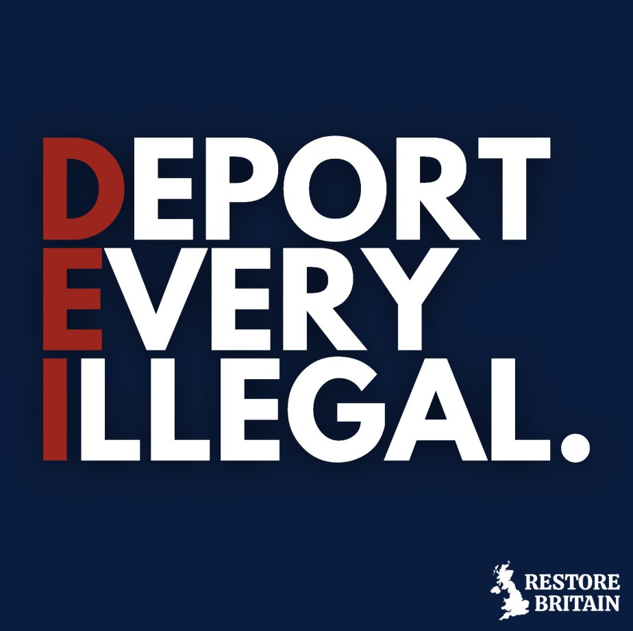 We're approaching 400,000 supporters on our mass deportation petition as part of Restore Britain's campaign.

All in less than a week - just incredible support.

The only acceptable DEI...

Sign/share below.

petition.parliament.uk/petitions/7371…