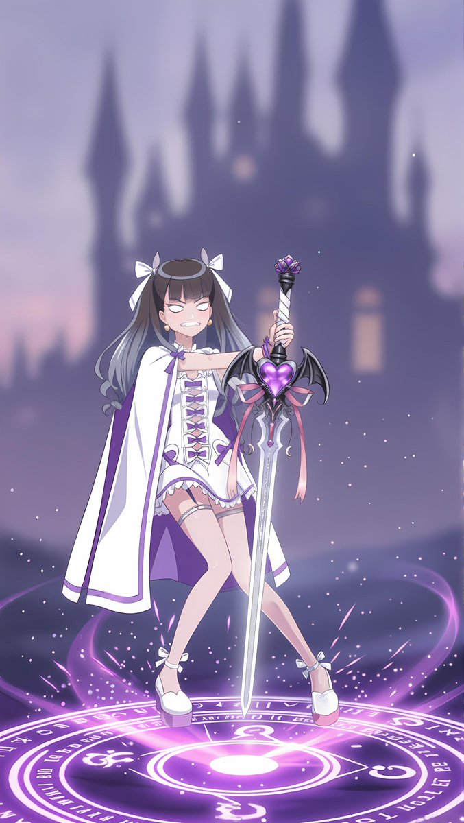 #前橋ウィッチーズ
キョウカ💚「使いこなしてみせる！」
アズ💜「重たくてムリ！！」