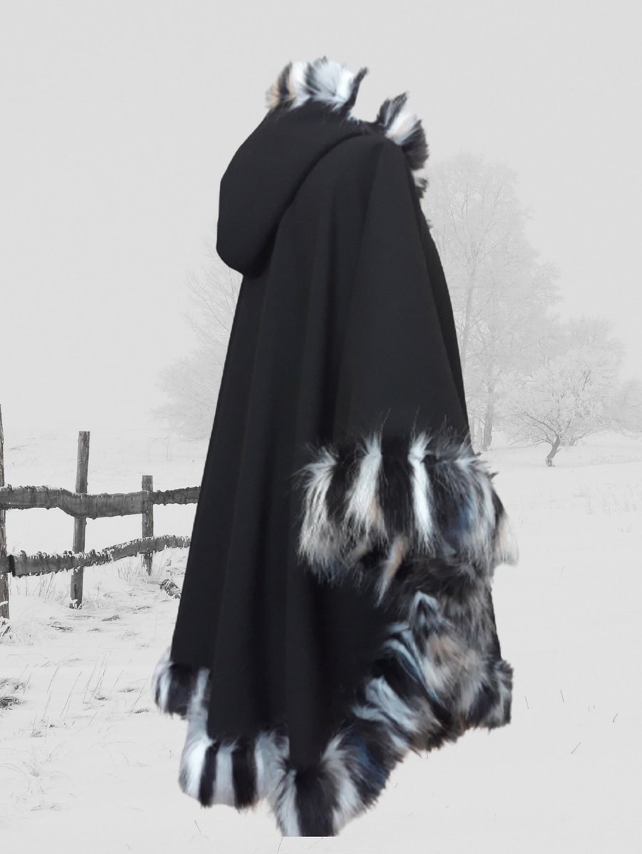 nadyamendik's tweet photo. Cashmere Wool Hooded Cape: Rex Fur Trim, Vintage Style - Plus Size 16
https://t.co/q3S9Zbosmh
#winterfashion #blackponcho #classywomen #oneofakind #longcape #cashmere #etsyhandmade @Etsy https://t.co/9oKccz9nVR