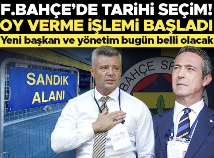 Aziz başkan eskidi ve gitsin diye OY VERDİM. Ali Koç sen de eskidin ama git diye taaa İstanbullara gelemiyorum. Yeni başkan adayının yeteneklerini hiç bilemiyorum ama denemekten bıktıklarımız, lütfen sahayı terk edin. Gitmeyi bilen kişileri başımızda istiyoruz.