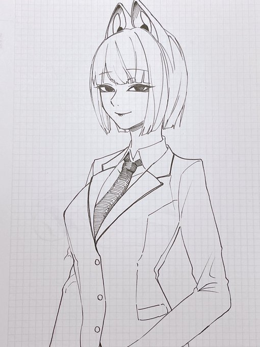 初めて描いた頃のクリンちゃんの絵が出てきたので、いちばん新しいやつと一緒に並べてみる。 原案はカスタムキャストで作った白肌の狐耳キャラで、それが気に入って進化していったもの。、