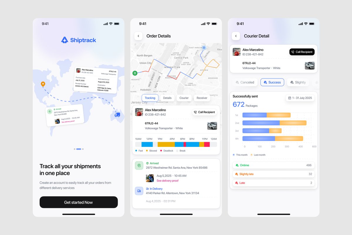 _heyrico's tweet image. Mobile Apps Design for Tracking Shipment 👀