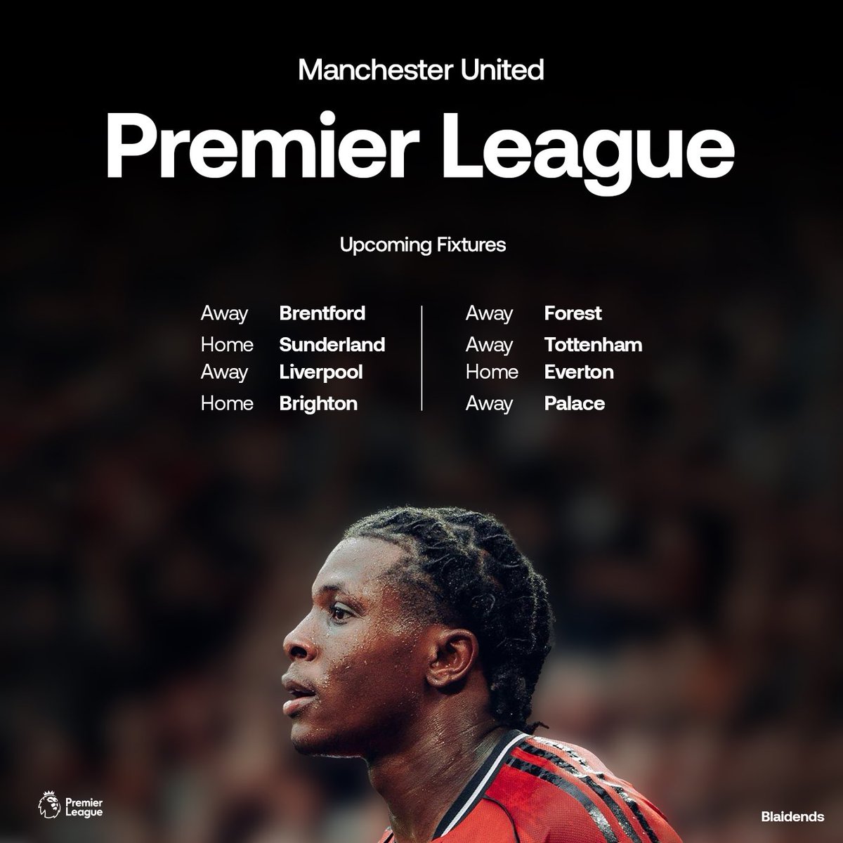 Manchester United’s next set of fixtures.