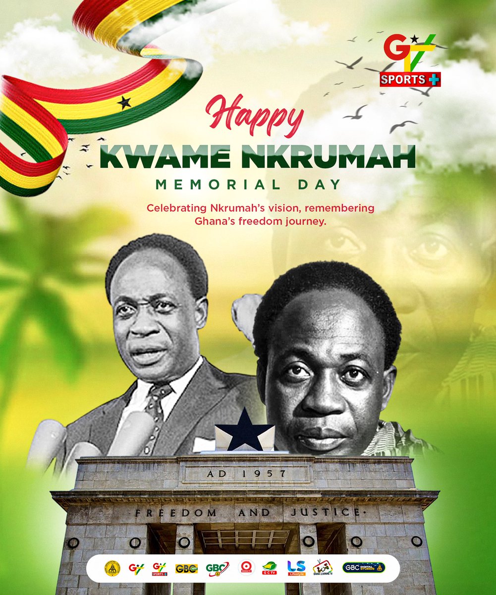 mygtvsports's tweet image. 🇬🇭✨ Happy Kwame Nkrumah Memorial Day.

'Forward ever, backward never', Today, we honour the visionary leader who lit the torch of Ghana's freedom.

#Nkrumah 
#MemorialDay
