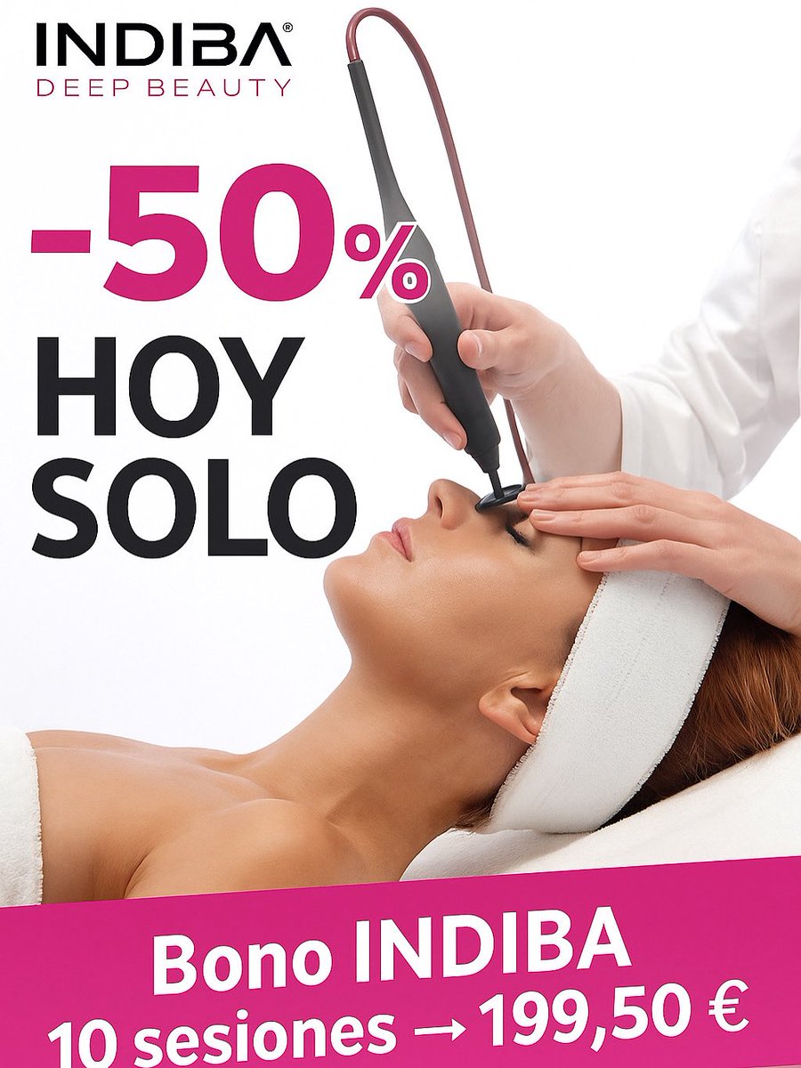 Nailsbody's tweet photo. ✨ BONO INDIBA ✨
Hoy tienes la oportunidad de cuidarte al mejor precio 💖

💆‍♀️ 10 sesiones de Indiba por solo 199,50 €
✔️ Sesiones de 30 minutos en la zona que quieras (facial o corporal).
✔️ Precio habitual: 39,90 € por sesión.
🔥 Con el bono ¡te sale cada sesión 19,90€! https://t.co/DOOEBljewh