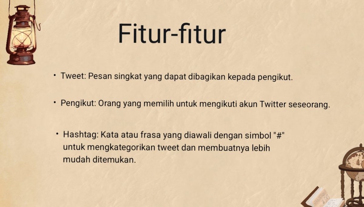 Gysofpm3's tweet photo. Haii twittss🙌 kabar kalian gimana? 

Hari ini kami mau berbagi informasi mengenai aplikasi Twitter. Mulai dari pengertian, fitur-fitur, sejarah, kelebihan &amp; kekurangan. 

Yukk simak yukk💃
@feribachri https://t.co/BvdWgeh2N3