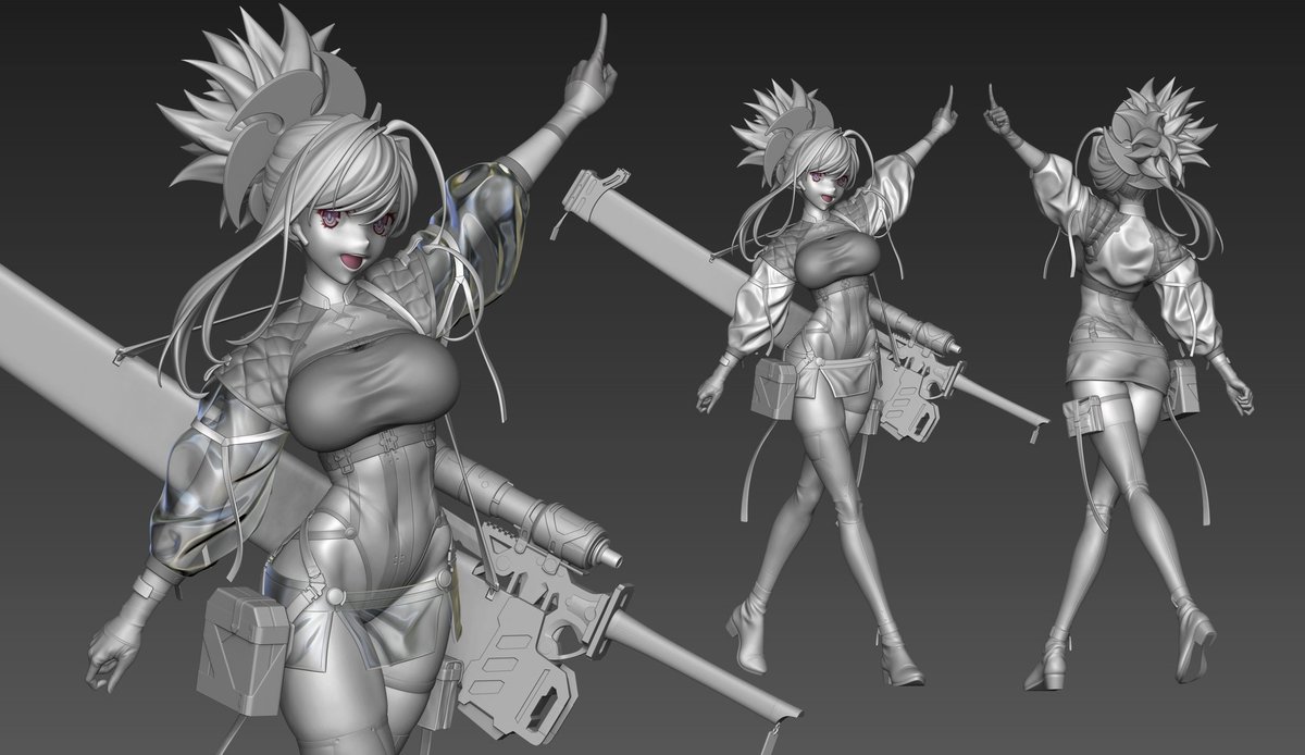 武蔵ちゃんの立体化検証原型はひとまず一段落します、最初のzbrush作品として今回は9周年の記念イラストを選択しましたが、まだ修正すべき細かい点がたくさんあります😭
#FGO10周年 #FGO