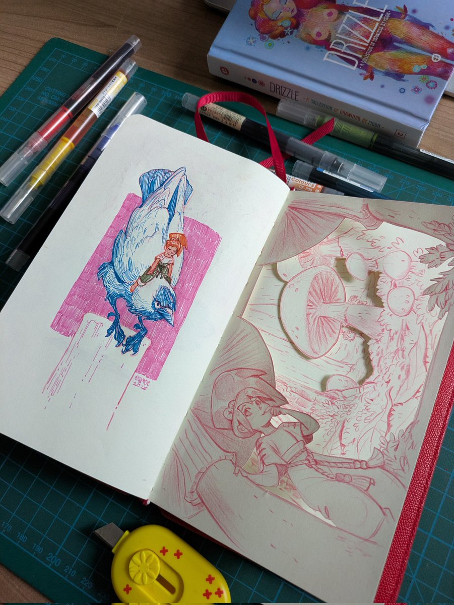 Schmoesi's tweet image. Let&apos;s play with our sketchbook and get inspired by other art &amp;lt;3