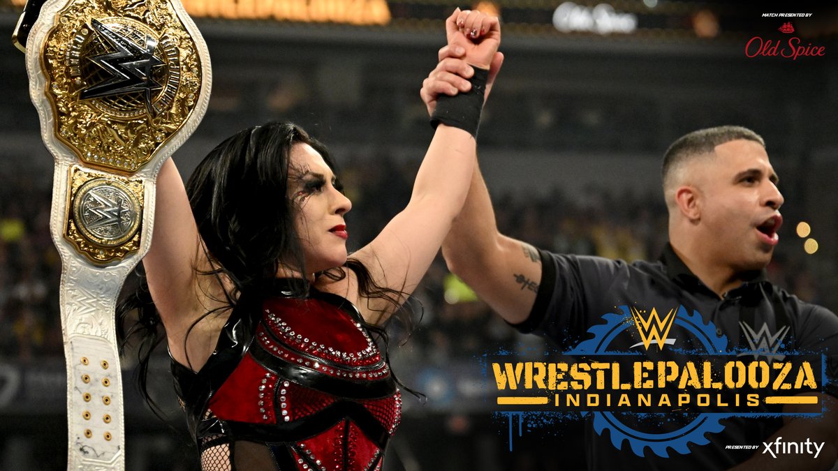 WWE's tweet photo. A new Women’s World Champion is crowned as @Steph_Vaquer leaves #Wrestlepalooza victorious!

RESULTS: https://t.co/4ILgTbfAiO https://t.co/YL18KTHR4W