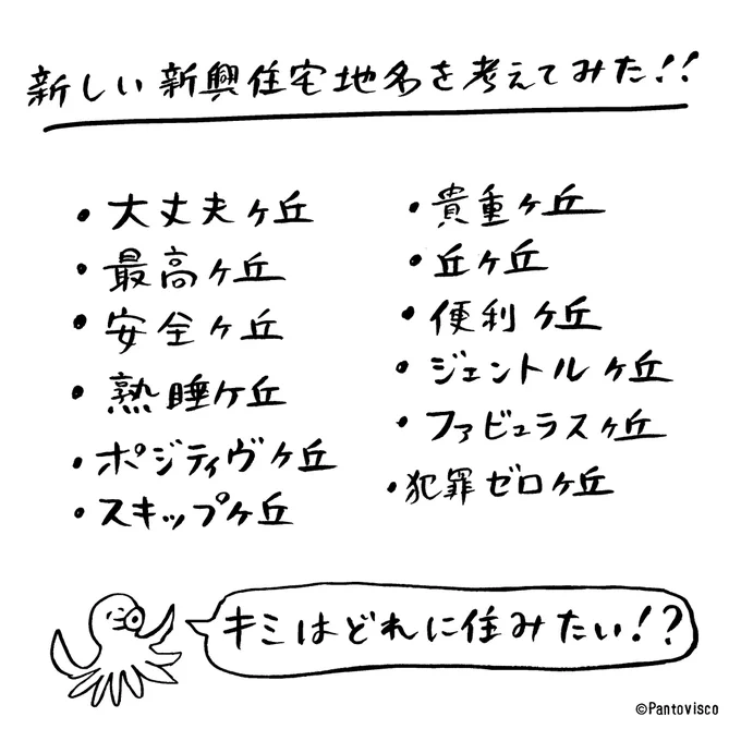 しいていうなら、あなたはどこに住みたい? 