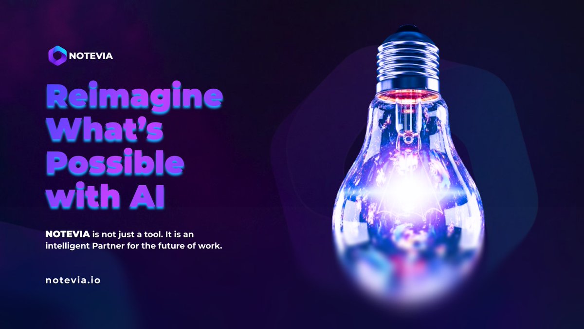 Notevia_X's tweet image. 💡 Reimagine What’s Possible with AI 🤖

The future of work isn’t about tools — it’s about intelligent partners.💡

With #Notevia, AI becomes your collaborator, innovator, and problem-solver:

✨ Smarter workflows
✨ Seamless automation
✨ Limitless potential.

This is work…