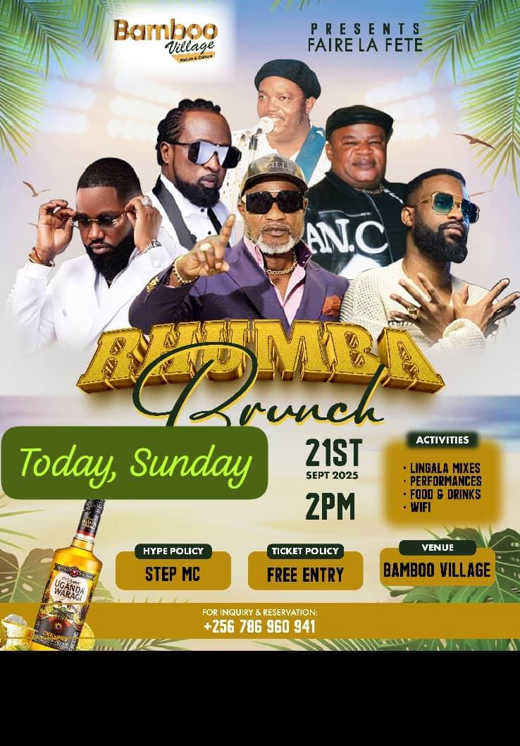 wambuzi_kyobe's tweet image. BIENVENUE!
 Rhumba &amp;amp; Oldies Brunch
 Today SUN @ BambooVillage|
⏺️ Grills by Midday
 ⏹️ Rhumba &amp;amp; Oldies Muzika 🎶 DJz Sets
 🆓 Entry
 📶 WIFI
 🌹Cozy atmosphere &amp;amp; Setup ✨️ 
⚽️ 9 powered Screens  🖥 
 Hosted by Steps MC
🤙 0393-242408 | 0780-771969 | 0773-042796