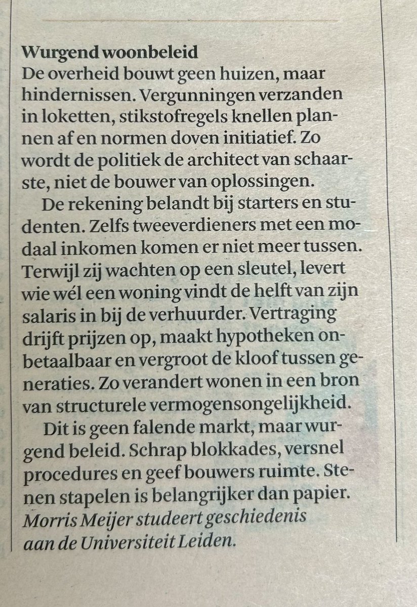 Deze studenten snappen de oorzaak van de #wooncrisis #woningnood beter dan welke haagse politicus ook. (In <a href="/FD_Nieuws/">FD Nieuws</a>)