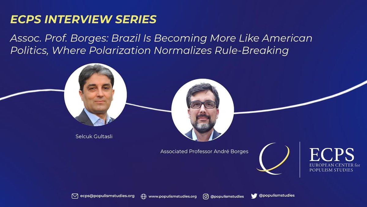 @populismstudies (@populismstudies) on Twitter photo 📢 ECPS Interview / VIDEO
🇧🇷 Dr. André Borges: “Brazil Is Becoming More Like American Politics, Where Polarization Normalizes Rule-Breaking”
🖊️ Interview by Selcuk Gultasli
⚖️ In this in-depth conversation, Dr. André Borges (<a href="/ABorgesUnB/">André Borges</a>), Associate Professor of Political 📢 ECPS Interview / VIDEO
🇧🇷 Dr. André Borges: “Brazil Is Becoming More Like American Politics, Where Polarization Normalizes Rule-Breaking”
🖊️ Interview by Selcuk Gultasli
⚖️ In this in-depth conversation, Dr. André Borges (<a href="/ABorgesUnB/">André Borges</a>), Associate Professor of Political