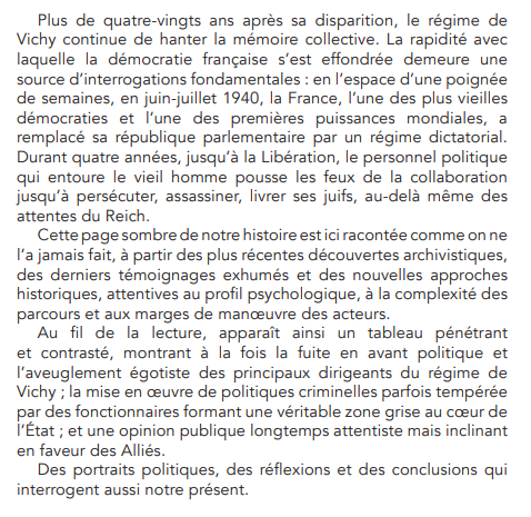 1/7. En octobre, aux <a href="/Ed_Tallandier/">Éditions Tallandier</a> 
Laurent Joly (dir.), Vichy. Histoire d’une dictature. 1940-1944.
En librairie le 2 octobre.