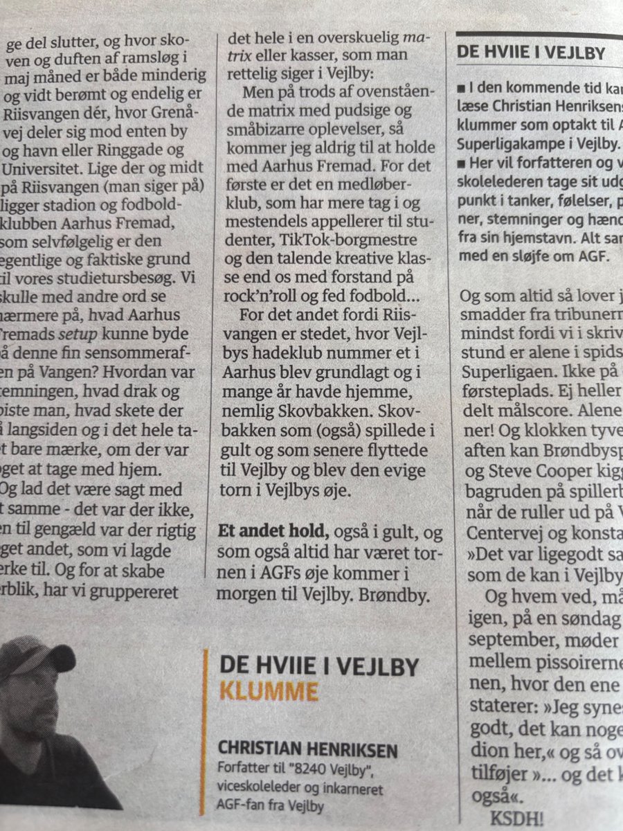 Tak til 2432 medløberfans, studenter og generelt den talende kreative klasse uden forstand på fodbold for endnu en fantastisk dag på Vangen i går 🖤💛