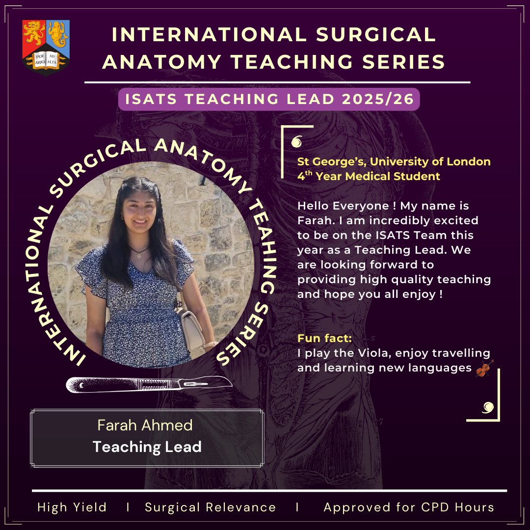 📚Meet our Teaching Leads:
Dr Adnan Bakir, Dr Ananya Nair, Farah Ahmed, Dr John Ong, Tirth Shah, and Tulika Nahar will be delivering high-impact, student-focused teaching throughout the series.