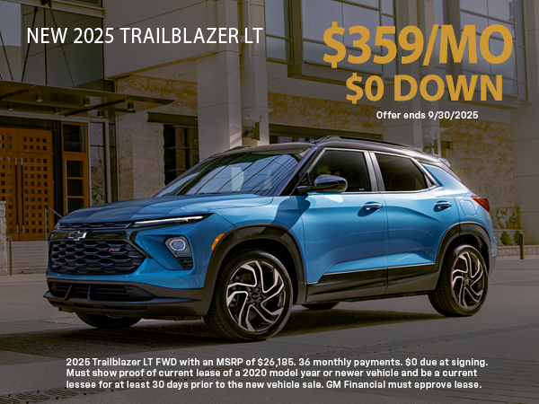 KerryChevrolet's tweet photo. Experience the 2025 Chevrolet Trailblazer LT for just $359/month with zero down. Ready to drive yours? Visit https://t.co/hLhD85Y58y https://t.co/qT1AC3kN8Z