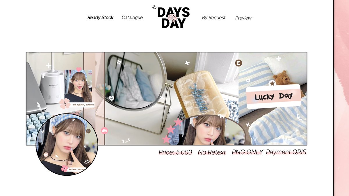 tasyndi's tweet photo. Halo, guys! Aku ada layout ready CLEARANCE SALE cs karina winter zhao lusi sullyoon eunchae wonhee gawon giselle jennie rei wonyoung semua 5.000 ajahh mari take ✨️ #zonauang https://t.co/HAxdvHcSwu