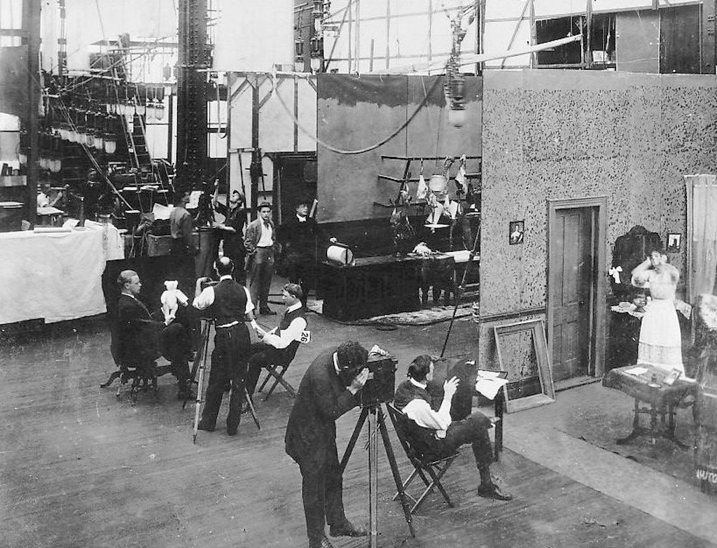 RealPreCinema's tweet photo. The Bronx studio was noted for its use of glass to allow for ample natural light, which was crucial for filming. #EdisonStudios operated from this location until the company sold its #filmbusiness in 1918.
In 1910 Edison produced the first cinematic interpretation of #MaryShelley's Frankenstein, at his Bronx studio. Production began 17 January and it was ready for public viewing 18 March.
A 'release' in 1910 constituted about 40 copies. Pictured: interior of the Edison Bronx studio.