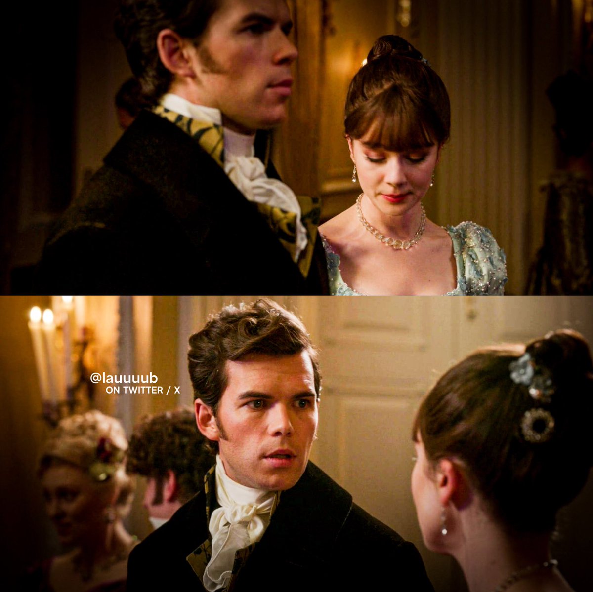 Eloise : “You should know. I spoke to Penelope.”

Colin : “Did you? What did… What did she say? Did she tell you that I bribed her maid the other night? That we kissed and it changed everything? I dream of her now, I can barely sleep, I can barely eat…”

Eloise : “I-WHAT?”