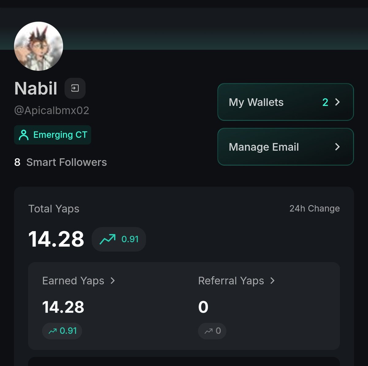 Web 3 did🎉

14 yaps earned, I wonder what 20 yaps would feel like.

Anyways keep grinding, keep showing up. Your win is coming.