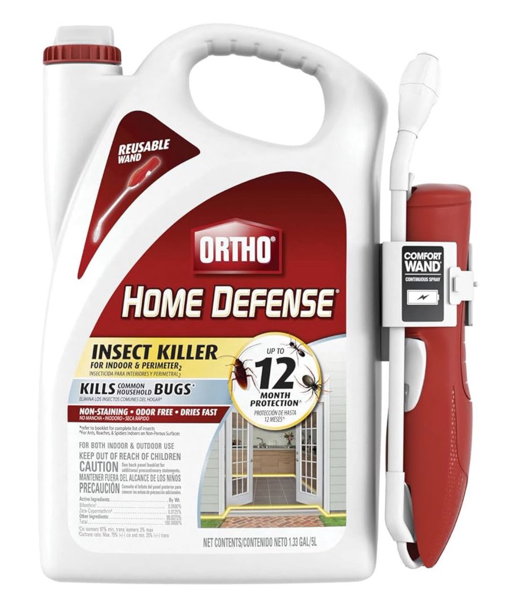 Homegoods2you's tweet photo. 🚫 No more pests! Ortho Home Defense Insect Killer wipes out ants, spiders, &amp; roaches + gives you 12 months of protection. 🙌
Easy to apply with the Comfort Wand—mess-free! 🏡
👉 https://t.co/Vby66F89nP
 #PestControl #HomeDefense #Ortho #Affiliate https://t.co/z5Kdy9kXpo