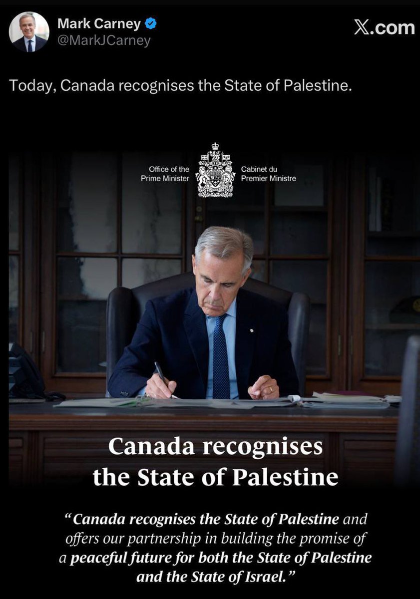 CherylWroteIt's tweet image. So Canada have now formally recognized “Palestine”, as have Australia. The UK are doing so imminently.
And at the end it will be for nothing but appeasement. And we will formally take over Samaria and Judea and end this discussion once and for all