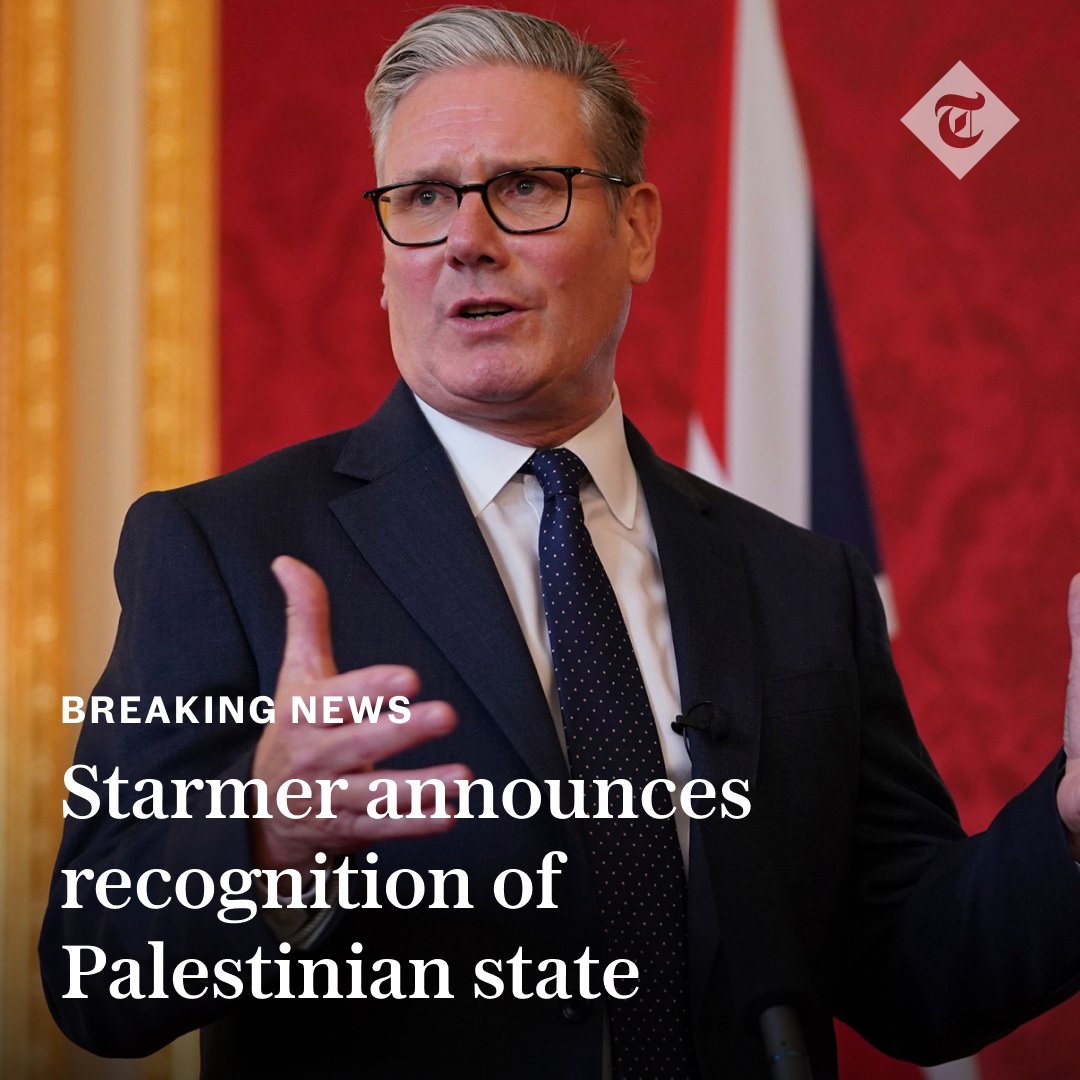 🚨 BREAKING: Sir Keir Starmer has announced that the UK formally recognises Palestine as a state.

Follow the latest ⬇️
telegraph.co.uk/politics/2025/…