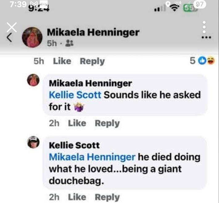 #Maine #MEpolitics
Mikaela Henninger - "this was justice being served"

She is running for City Council in Presque Isle - Nov election.  She is a radical far-leftist - but recently she's been on social media mocking, celebrating, and justifying Charlie Kirk's murder as