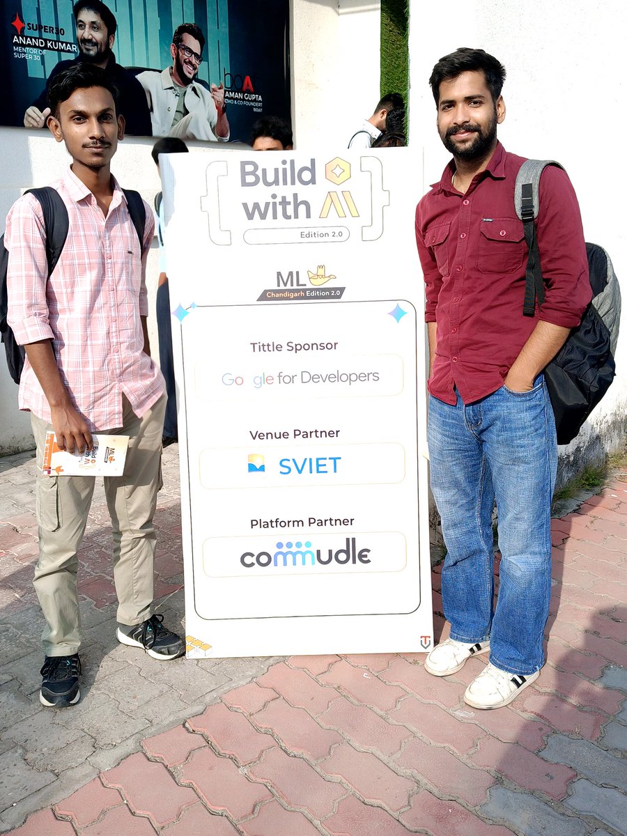 TKailshians's tweet image. 2 days = 2 events = 2x learning 🚀
📍 19 Sept: #BuildWithAI 2.0 @ SVIET
📍 20 Sept: #GoogleIOExtended Punjab @ LPU
🎤 Inspiring speakers: Geetika Kakrani, Jitendra Gupta, Bhavik Makwana, Ashish Kumar Verma &amp;amp; fav Simerpreet Singh sir + many more 🙌
🤝 Met friends, 📚
#GoogleIO