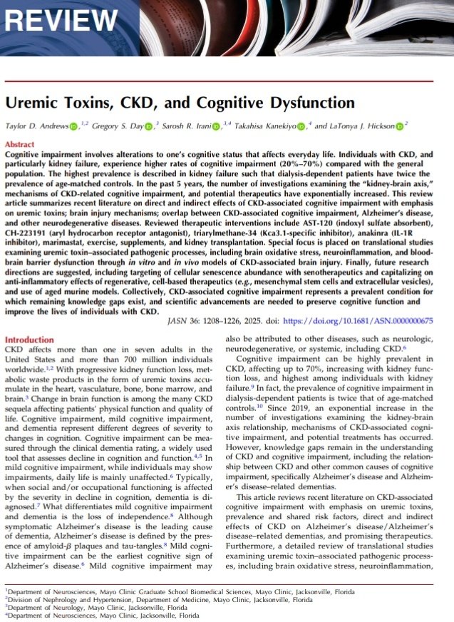 Toxinas Urémicas, Enfermedad Renal Crónica y Disfuncion Cognitiva 🫘☣️

🔰📚JASN 2025

doi.org/10.1681/ASN.00…

Enlace a Artículo Completo 👇🏼✅🆓t.me/SoMELaguna