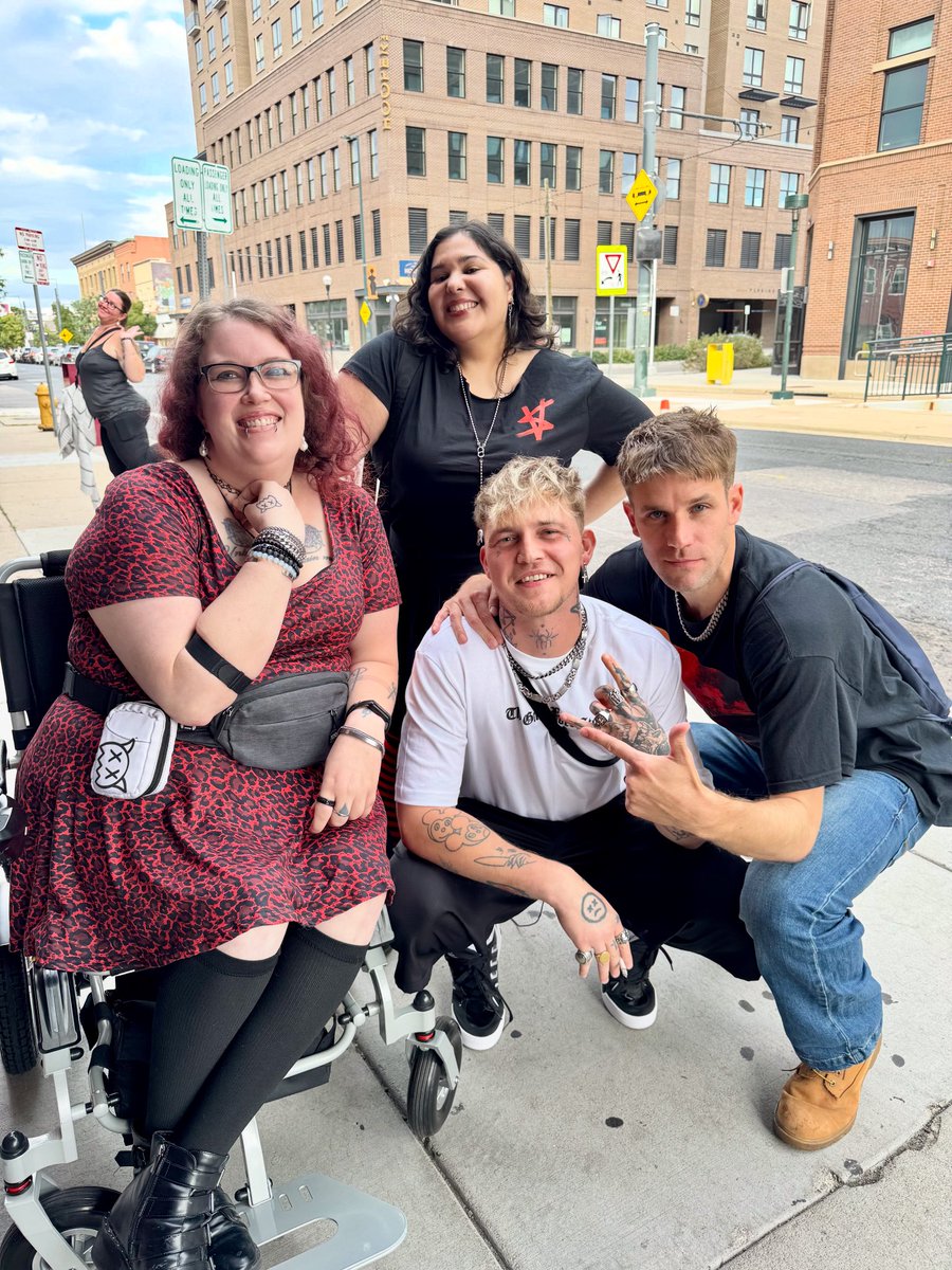 What an amazing day yesterday was!!! Here’s a pic of me with <a href="/nanashirose/">\// Liz ||-// W̶E̶</a>, Vik and <a href="/theknoxhill/">Knox Hill</a> before they put on a GREAT performance for everyone. Oh and a fun photobomb there in the background haha. One more day in Denver and then some rest before DC!!