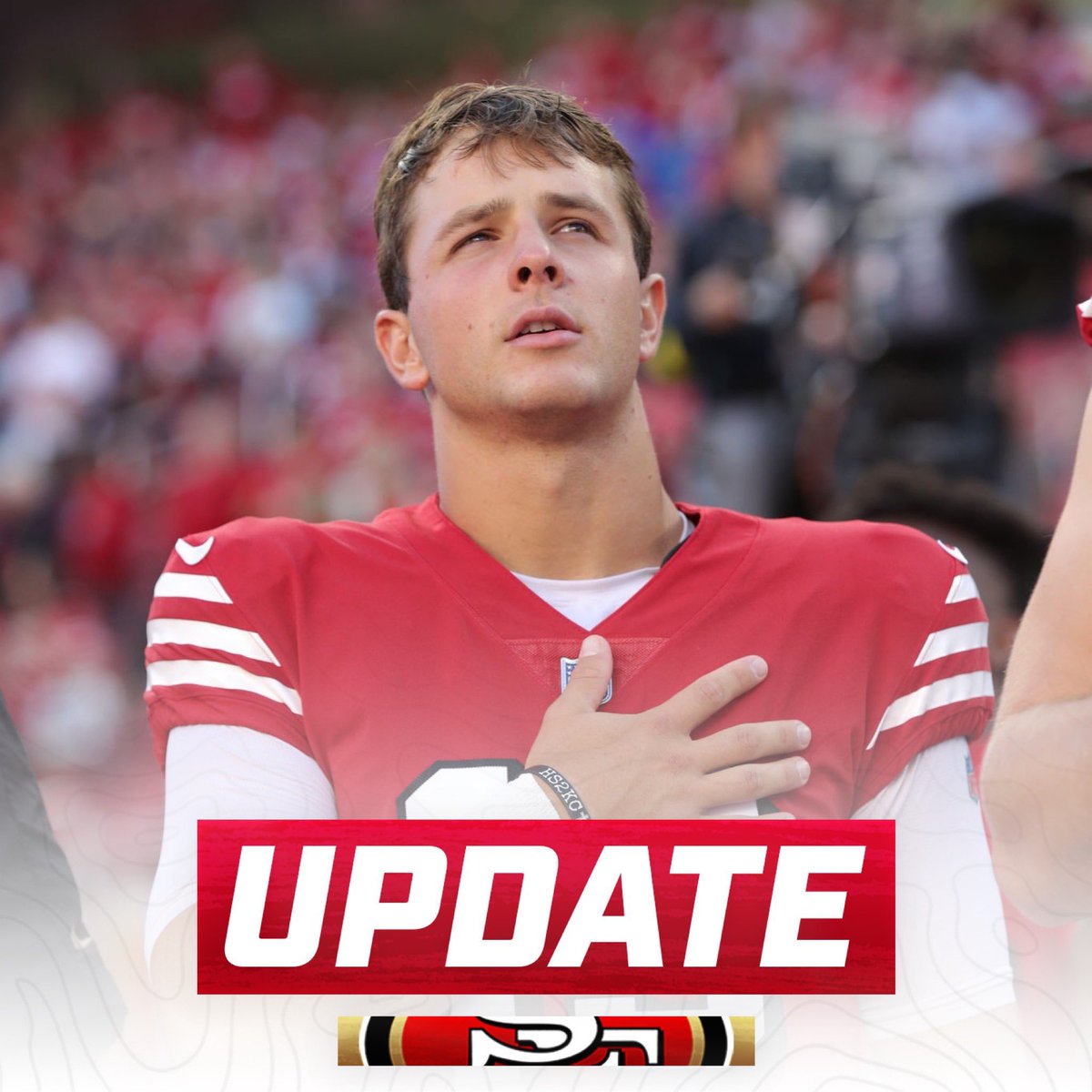 OurSf49ers's tweet image. #49ers QB Brock Purdy (shoulder, toe) is progressing better than the team anticipated and is likely set to start Week 4 against the Jaguars, per @RapSheet