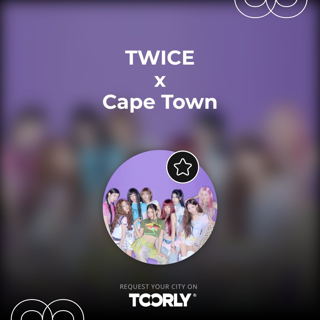This is your chance to bring TWICE to Cape Town, South Africa 🇿🇦 

Click the link below, sign up and request. Every single request matters and yours makes a difference.
👉🏾toorly.com/request-link/t…