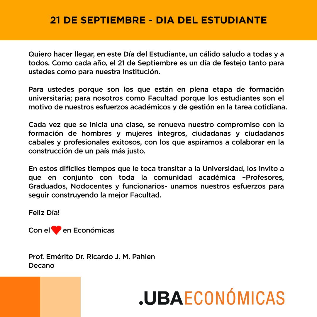 Feliz día del estudiante!