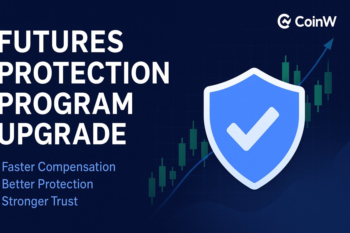 Volatile markets don't wait and now, neither does your protection.

<a href="/CoinWOfficial/">CoinW</a> just rolled out the next phase of its Futures Protection Program, designed to safeguard traders during periods of high market volatility.

With faster compensation for losses and improved subsidy