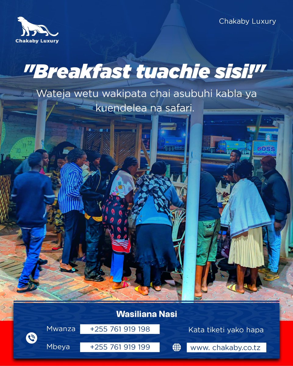 Sikuhizi hakuna kushindana mbio, ni huduma tu.
#ChakabyLuxury 
Graphics by <a href="/Canmaster_Oog/">Canmaster Oog</a>